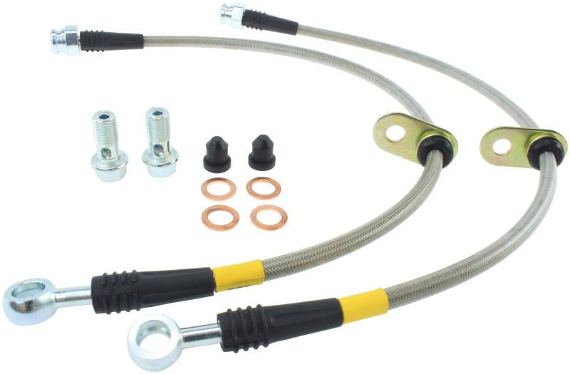 Líneas de freno delanteras de acero inoxidable StopTech 06-14 Honda Ridgeline