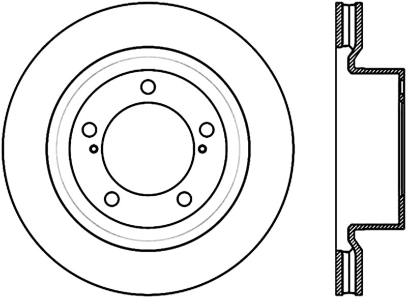 Rotor CRYO delantero izquierdo ranurado StopTech Sport Slot para Toyota Sequoia 08-12 / Tundra 07-12