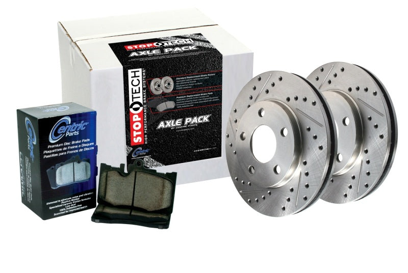 Kit de pastillas y rotores de freno de disco Sport Honda Fit 07-08 de Stoptech, ranurados