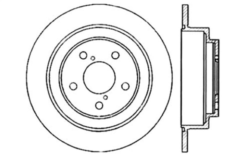 Rotor trasero derecho ranurado y perforado StopTech 05-06 Saab 9-2X AWD / 02-05 Impreza WRX / 02 WRX STi
