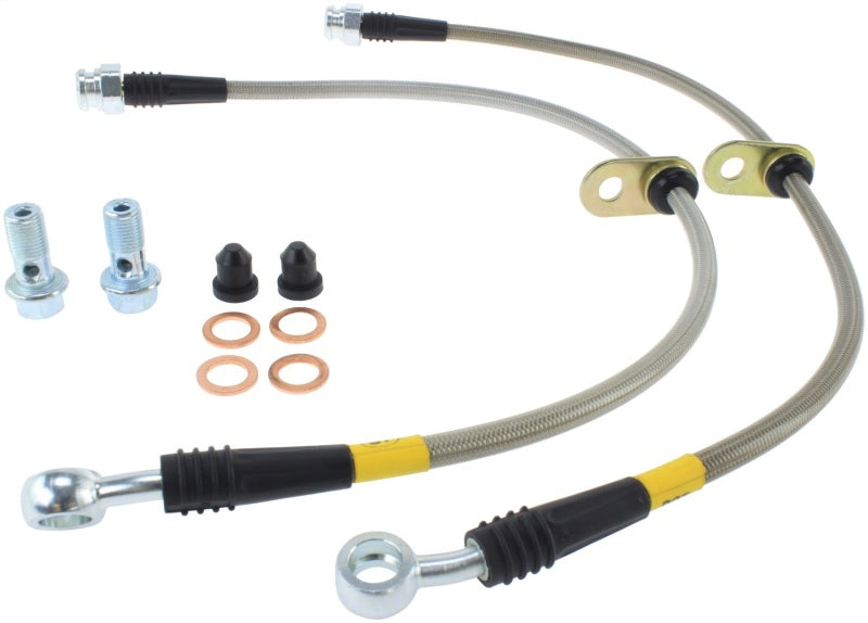 StopTech 99-00 Civic Si con frenos de disco traseros Líneas de freno SS delanteras