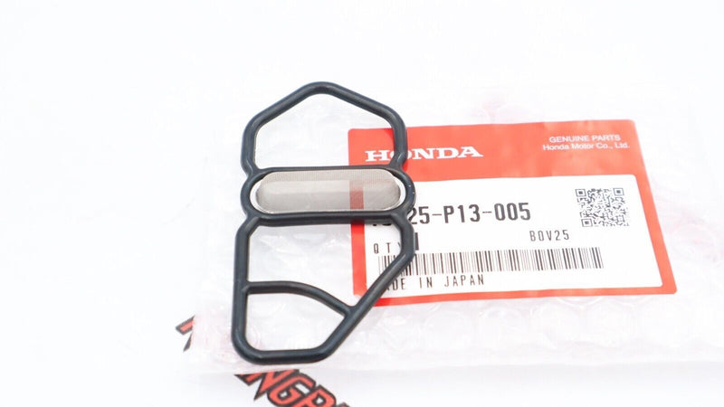 Junta de solenoide VTEC inferior OEM Honda 15825-P13-005, sello de malla, pieza original
