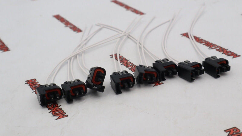 Conectores, pinzas, cables y mazos de cables para inyectores de combustible Delphi Mini, cantidad: 8 Multec