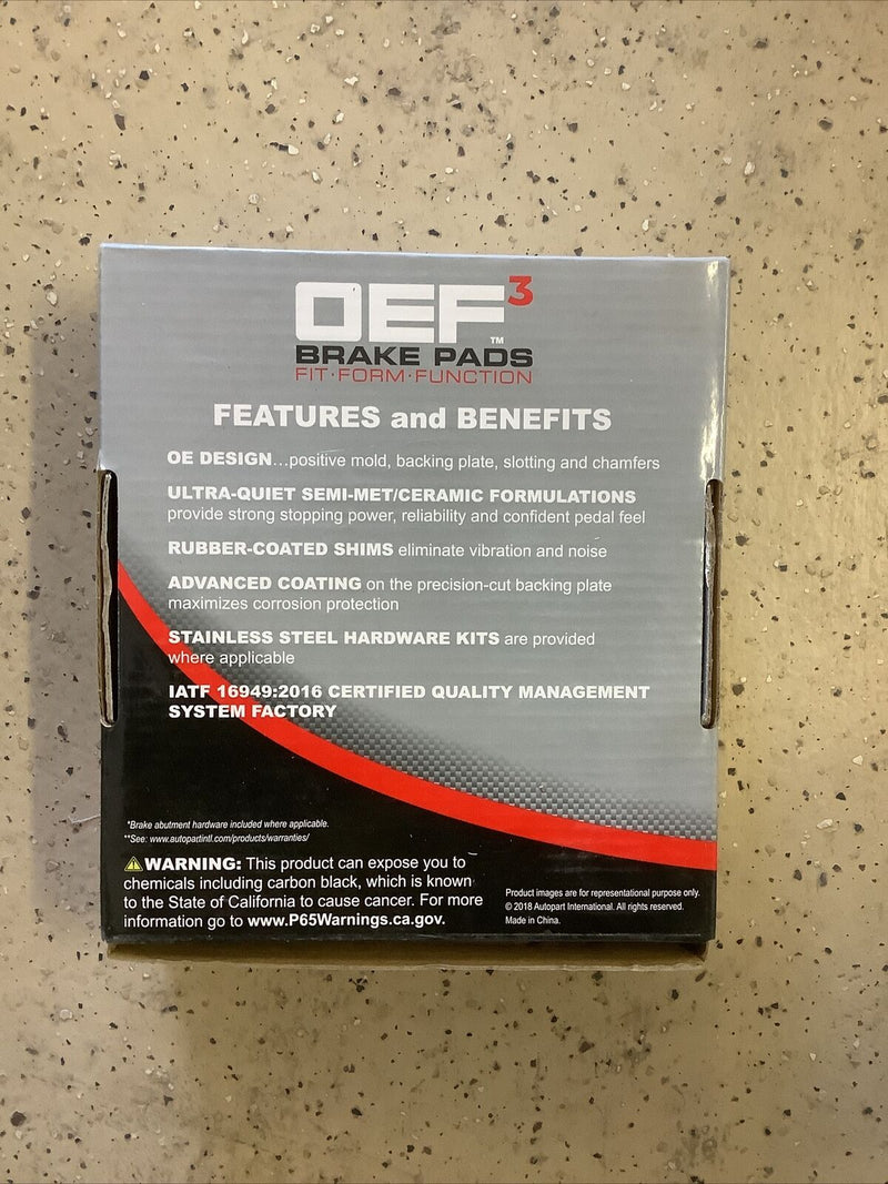 Juego de pastillas de freno de disco - OEF3 Ceramic Autopart Intl 1424-639583 compatible con Acura TL 04-08