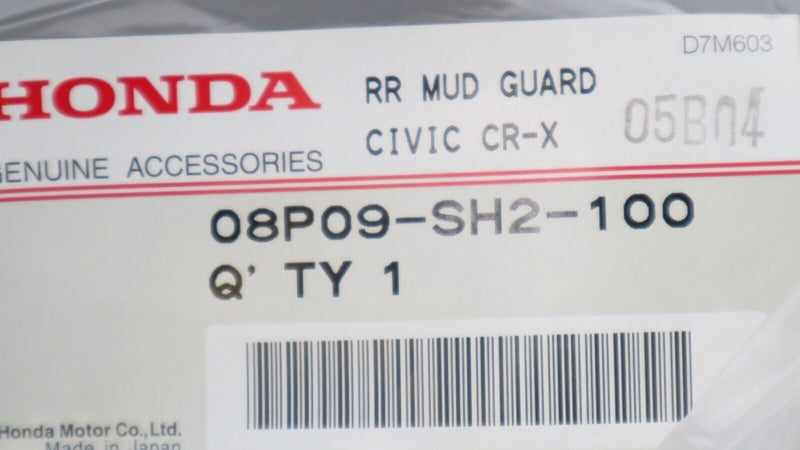 GUARDABARROS TRASEROS Y PROTECTORES CONTRA SALPICADURAS ORIGINALES DE FÁBRICA NUEVOS PARA HONDA CRX SI HX EF EF8 90-91