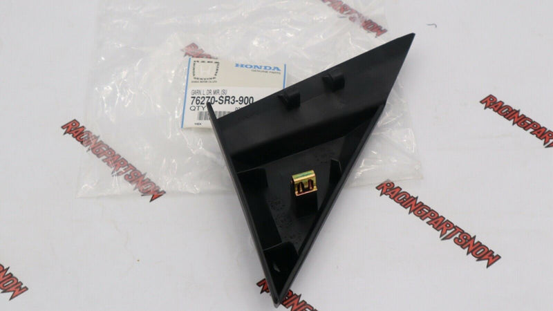 NUEVA cubierta embellecedora interior para espejo retrovisor del lado izquierdo del conductor del Honda Civic OEM 1992-1995