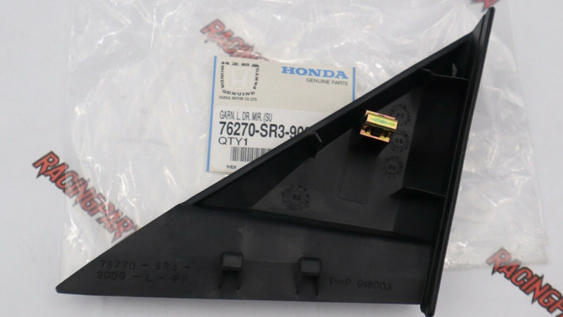 NUEVA cubierta embellecedora interior para espejo retrovisor del lado izquierdo del conductor del Honda Civic OEM 1992-1995