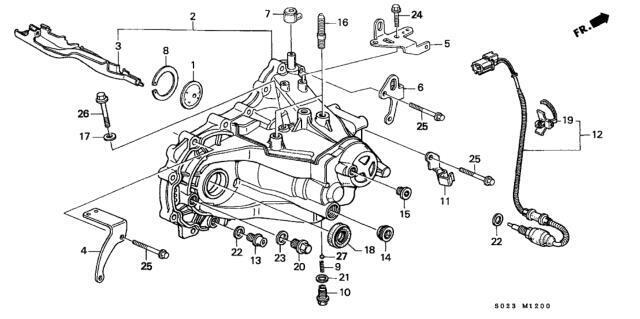 x2 pernos de transmisión manual de 5 velocidades OEM Honda Acura