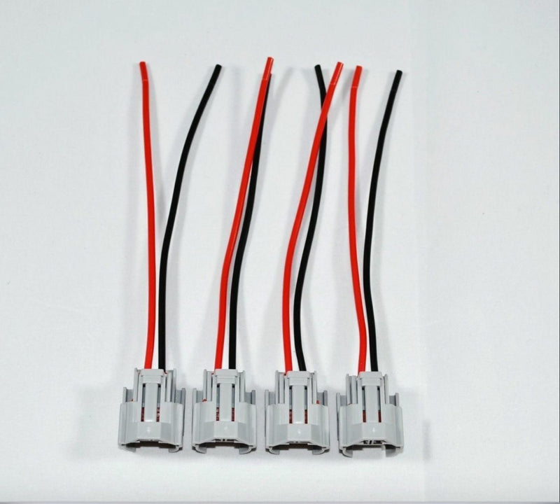Conector de inyector de combustible hembra Denso de 4 pines con clip y conector eléctrico