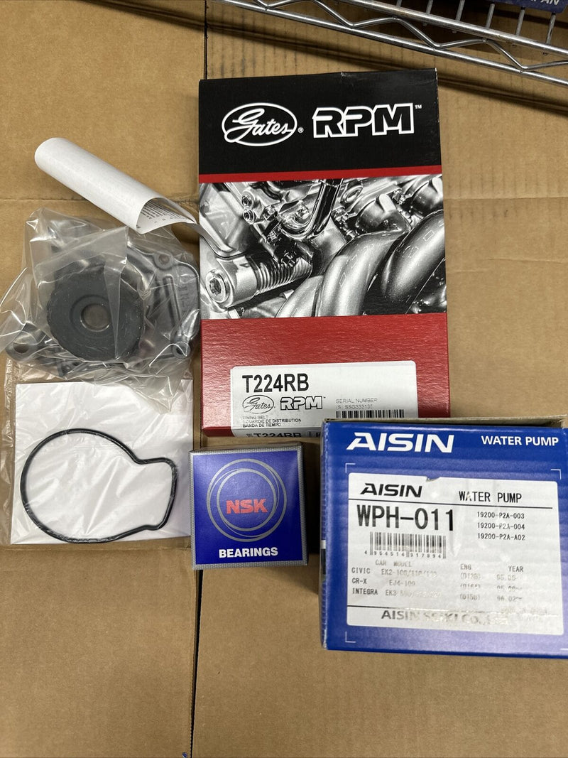 96-00 HONDA CIVIC D16Y8 GATES BLUE RACING CORREA DE DISTRIBUCIÓN TENSOR DE BOMBA DE AGUA 