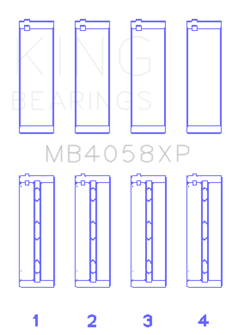 Juego de cojinetes principales de alto rendimiento King Engine Bearings Nissan VQ35DE - Tamaño estándar