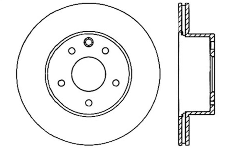 Rotor trasero derecho ranurado y perforado StopTech 06-07 350Z / 05-07 G35 / 06-07 G35X SportStop