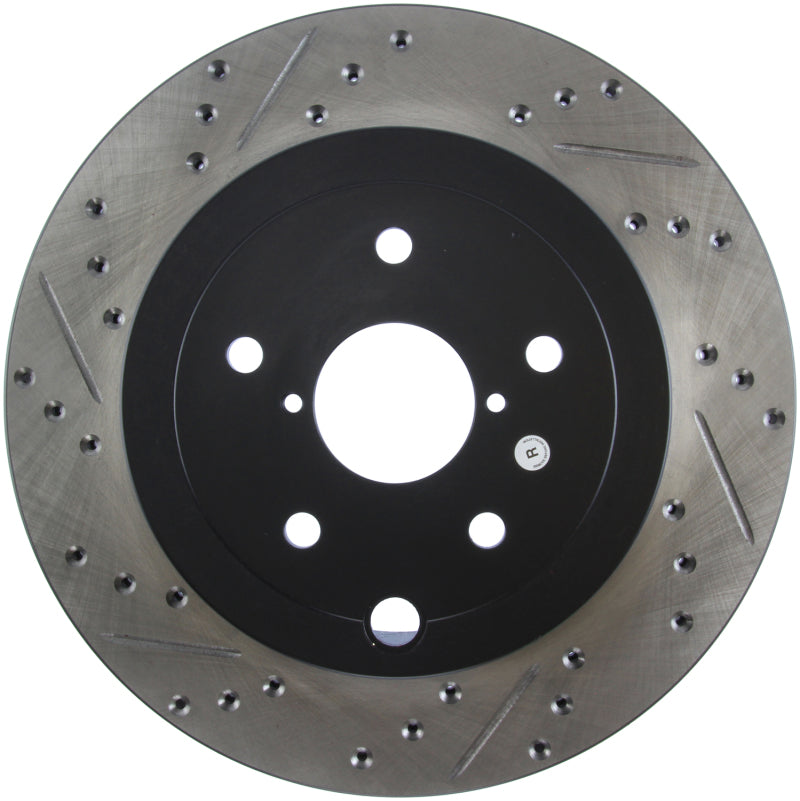 Rotor de freno deportivo ranurado y perforado StopTech 08+ Subaru STI (no compatible con modelos 05-07)