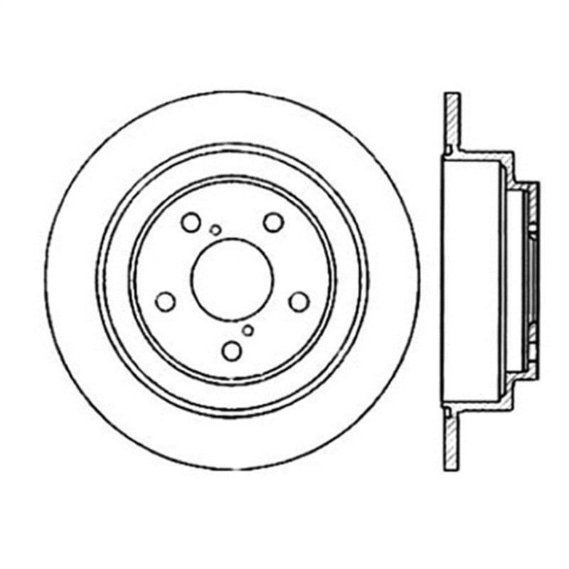 Rotor ranurado trasero derecho Sportstop para WRX 02-05 StopTech Power Slot
