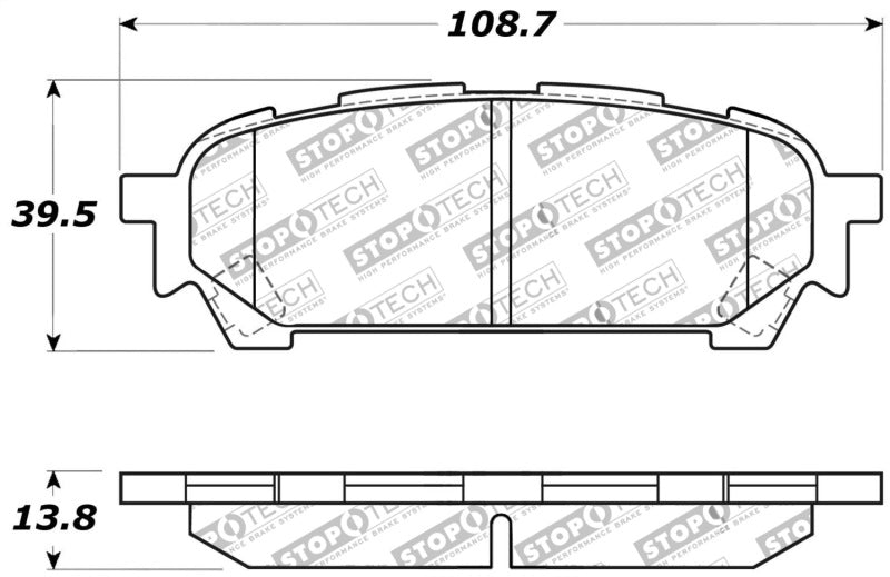 Pastillas de freno traseras StopTech Performance WRX 03-05