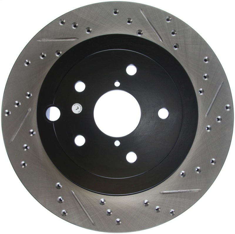Rotor de freno deportivo ranurado y perforado StopTech 08+ Subaru STI (no compatible con modelos 05-07)