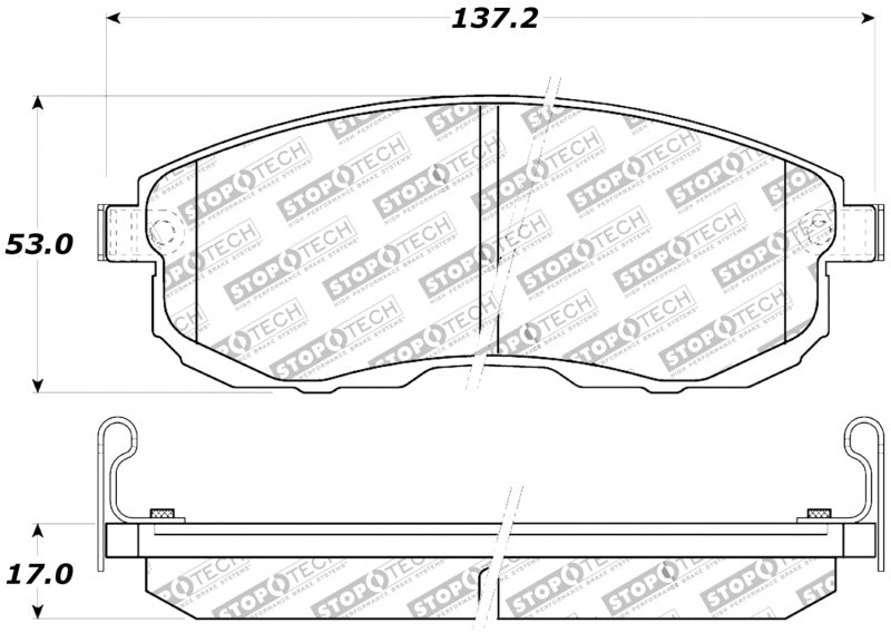 Pastillas de freno delanteras StopTech Performance 02-05 Infiniti G35 / 07-09 Nissan Altima/Sentra / 6/02-05 350Z