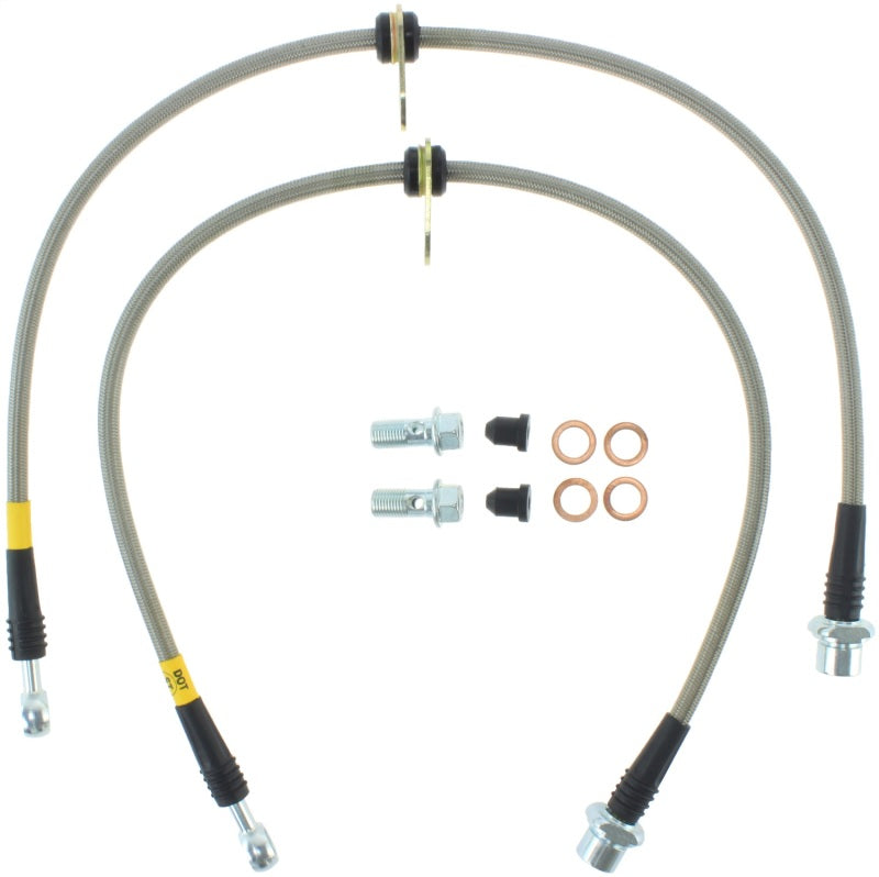 Conductos de freno traseros de acero inoxidable StopTech 02-12 Toyota Camry Coupe/Sedan / 04-08 Solara