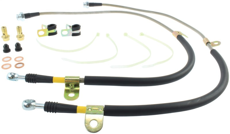 Conductos de freno delanteros de acero inoxidable StopTech 09+ Nissan GTR