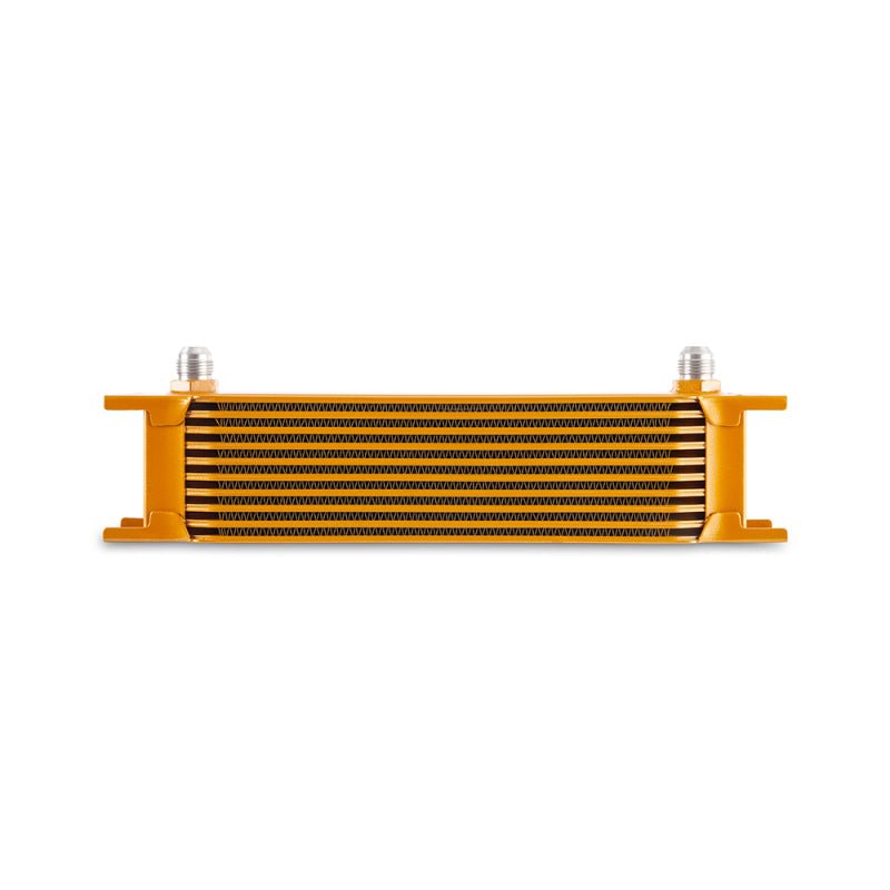 Mishimoto Universal - 8AN 10 Row Oil Cooler - Gold - BattleBorn SpeedShop