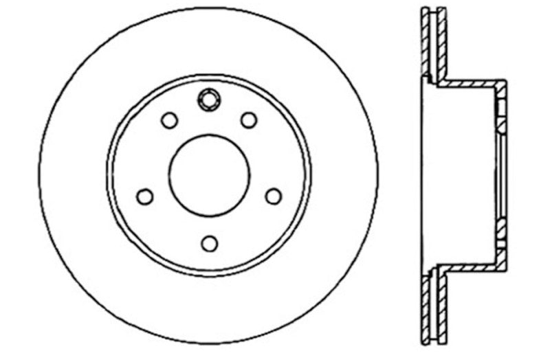 Rotor trasero izquierdo ranurado y perforado SportStop StopTech 06-07 350Z / 05-07 G35 / 06-07 G35X