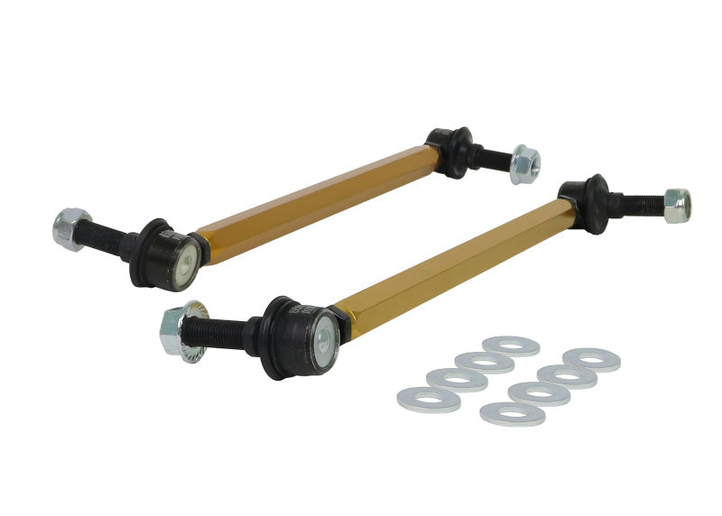 Barra estabilizadora universal Whiteline - Conjunto de enlace de bola de acero ajustable de 330 mm a 355 mm para trabajo pesado