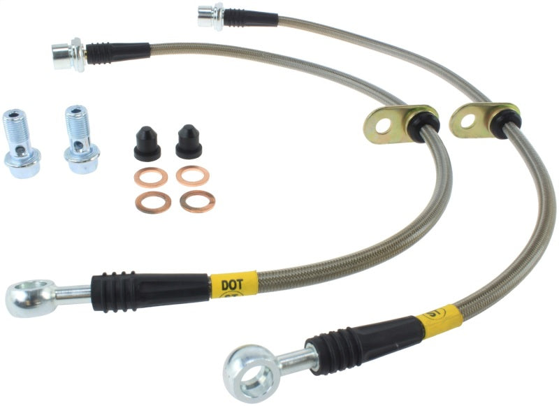 Líneas de freno delanteras de acero inoxidable StopTech 02-12 Toyota Camry Coupe/Sedan / 04-08 Solara