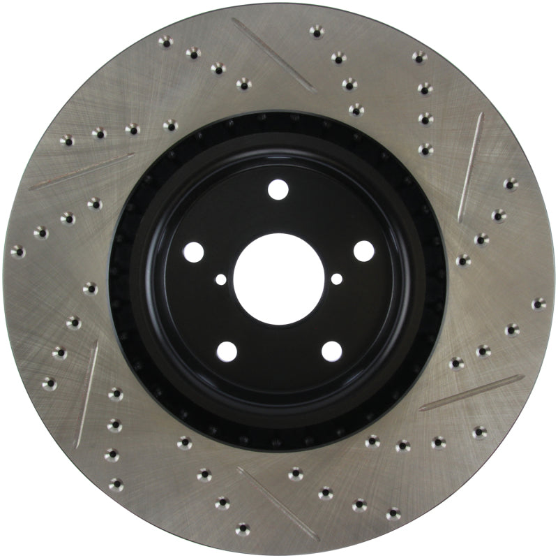 Rotor delantero derecho ranurado y perforado StopTech 05-10 Subaru Impreza WRX/STi