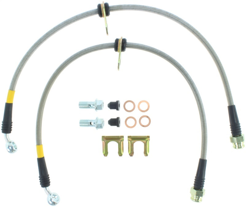 Conductos de freno delanteros de acero inoxidable StopTech 04-07 STi y 06-07 WRX