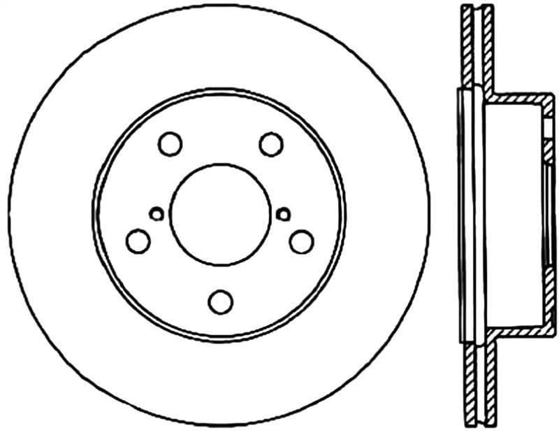 Rotor trasero derecho ranurado y perforado StopTech 05-07 Subaru Impreza WRX/STi