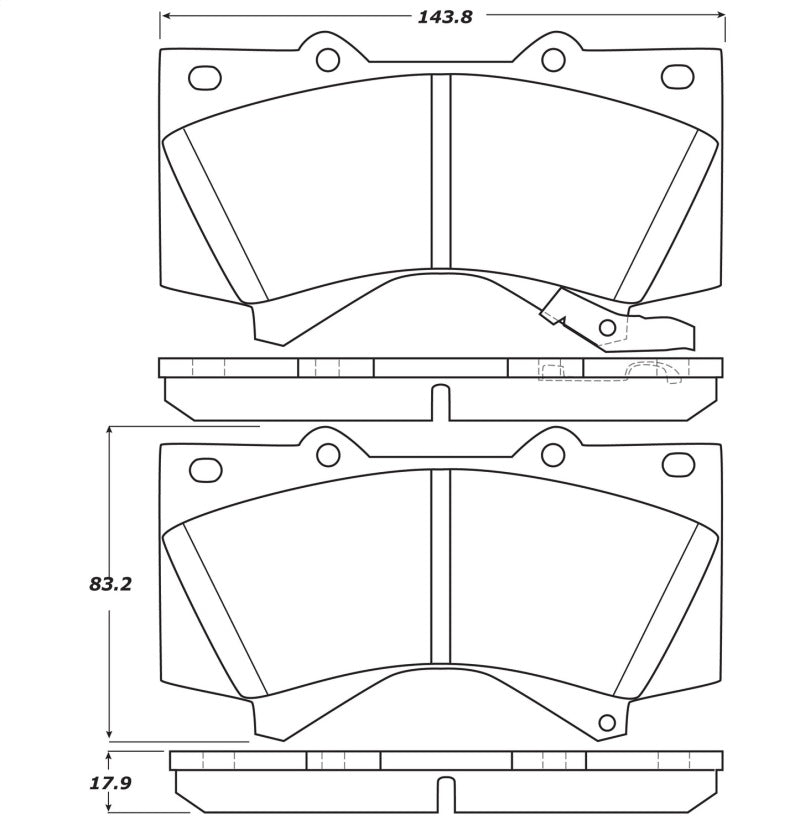 Pastillas de freno delanteras StopTech 07-17 para Toyota Tundra Street Performance