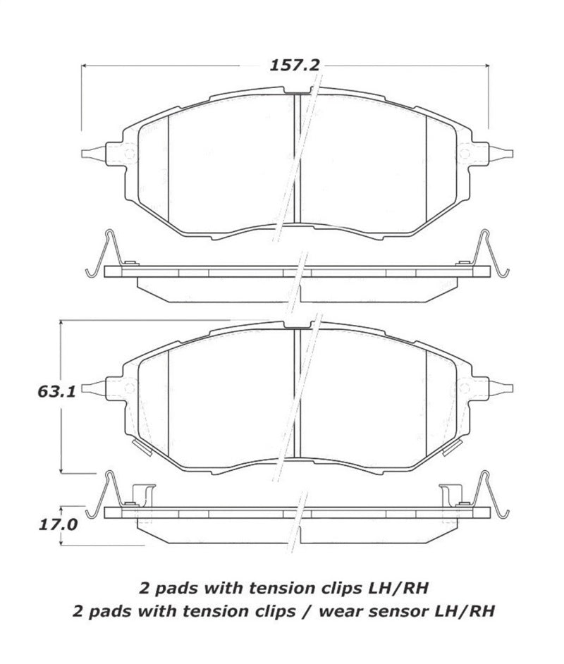 Pastillas de freno delanteras StopTech Street Touring Legacy 2.5 GT 05-08