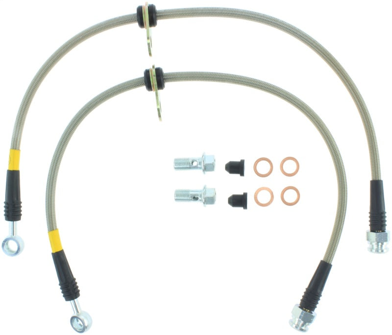 StopTech 09 Acura TSX / 08 Honda EX/EX-L / 09 Accord Coupe y Sedan Líneas de freno delantero de acero inoxidable
