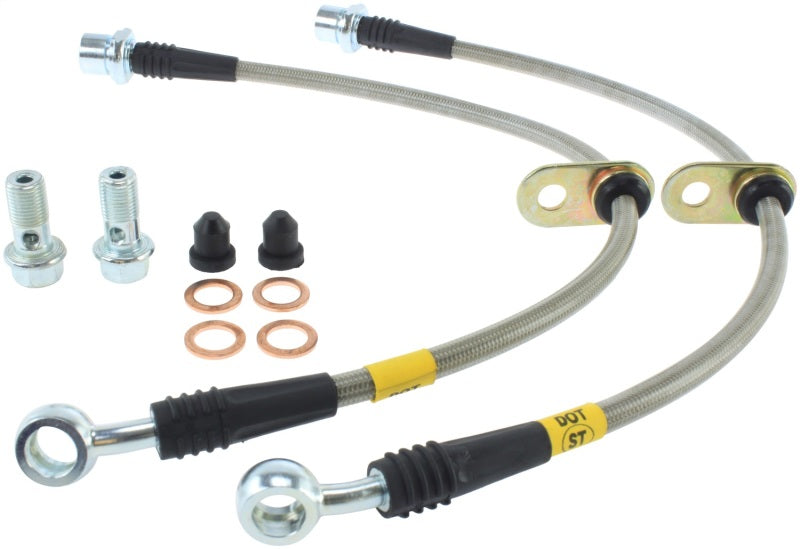 Conductos de freno delanteros de acero inoxidable StopTech 00-05 Toyota MR2 Spyder