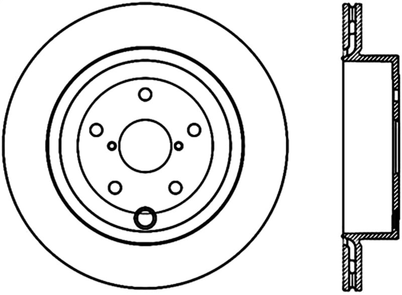Rotor de freno deportivo ranurado y perforado StopTech 08+ Subaru STI (no compatible con modelos 05-07)