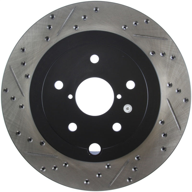 Rotor de freno deportivo ranurado y perforado StopTech 08+ Subaru STI (no compatible con modelos 05-07)