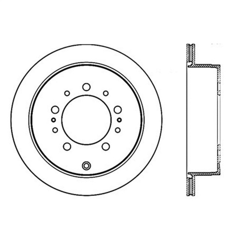 Rotor trasero izquierdo ranurado StopTech Power Slot 08-09 Lexus LX450/470/570 / 07-09 Toyota Tundra