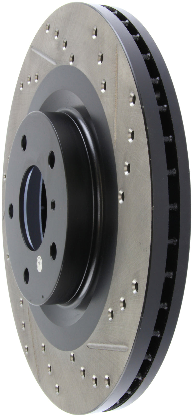 Rotor delantero izquierdo ranurado y perforado StopTech 06-07 350Z / 05-07 G35 exp Sport/ 06-07 G35X SportStop