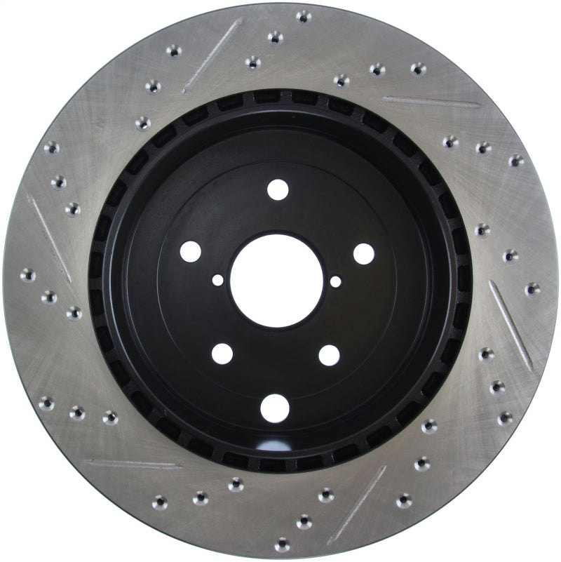 Rotor de freno deportivo ranurado y perforado StopTech 08+ Subaru STI (no compatible con modelos 05-07)