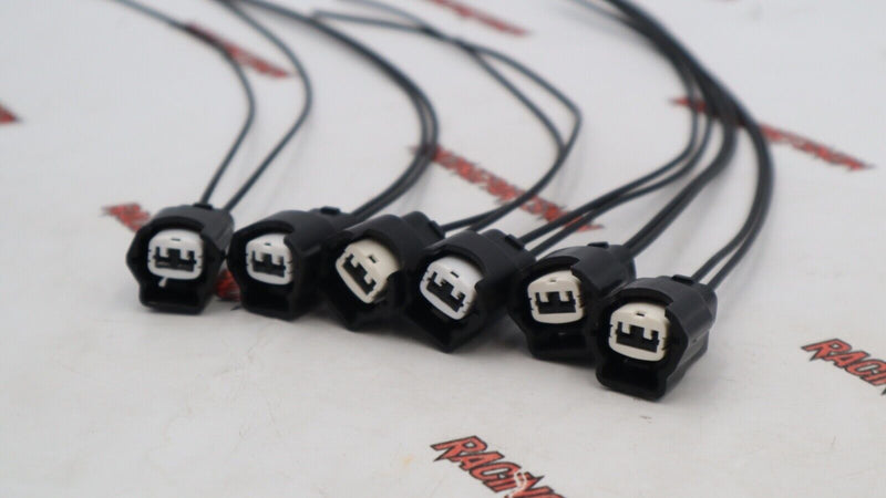 6 conectores de inyector de combustible para 300zx, 240sx, 200zx, Silvia, RB25DET, SR20DET 
