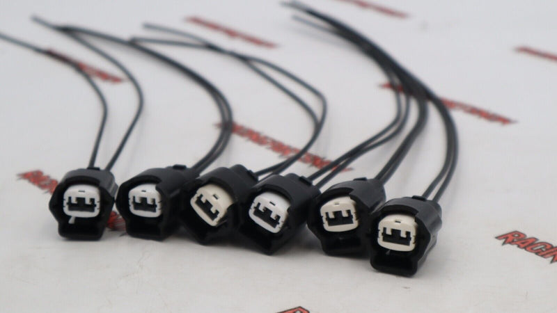 6 conectores de inyector de combustible para 300zx, 240sx, 200zx, Silvia, RB25DET, SR20DET 