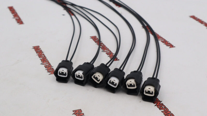 6 conectores de inyector de combustible para 300zx, 240sx, 200zx, Silvia, RB25DET, SR20DET 