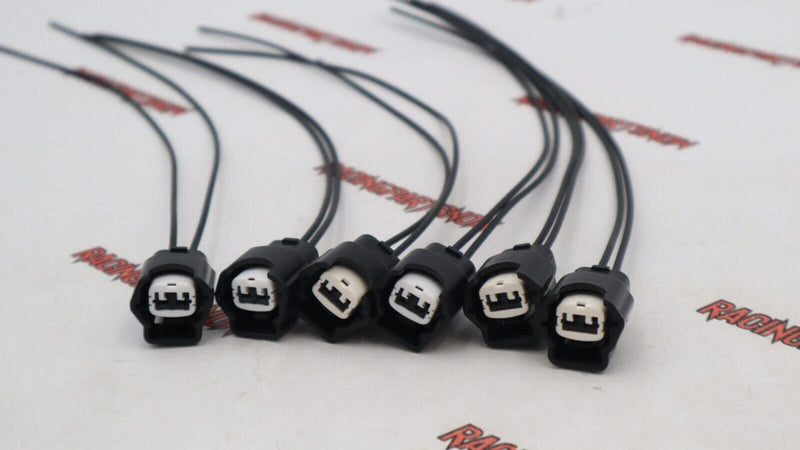 6 conectores de inyector de combustible para 300zx, 240sx, 200zx, Silvia, RB25DET, SR20DET 