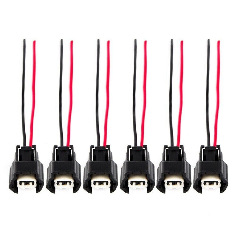 6 conectores de inyector de combustible (colgador) para Nissan 300ZX, Infiniti J30 (93-96, Q45) (90-93) 