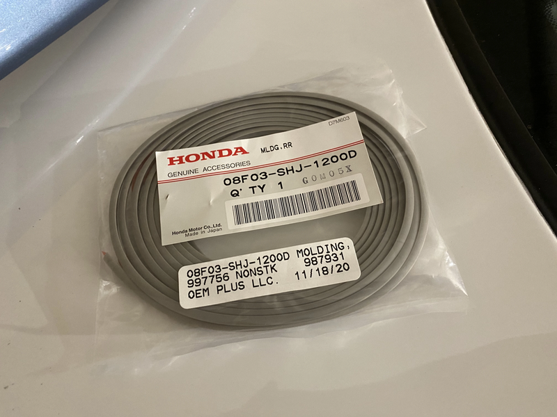 TIRA DE CINTA PARA MOLDURA DE BAJO DE LA CARROCERÍA, ALERÓN DELANTERO Y TRASERO, ORIGINAL, HONDA, GRIS