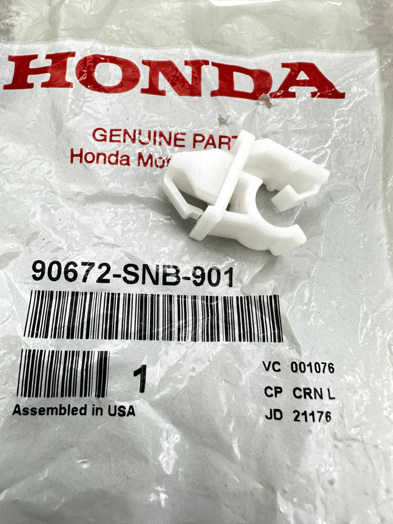 SOPORTE DE SOPORTE DE CLIP PARA BARRA DE SOPORTE DE CAPÓ HONDA ORIGINAL NUEVO 90672-SNB-901
