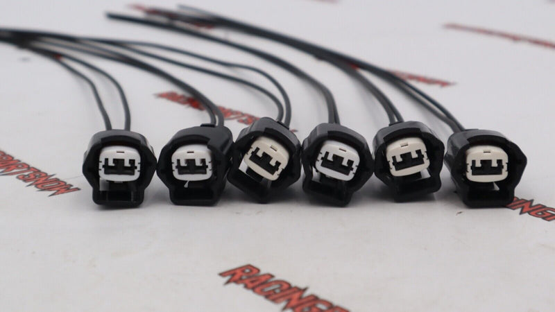 6 conectores de inyector de combustible para 300zx, 240sx, 200zx, Silvia, RB25DET, SR20DET 