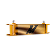 Mishimoto Universal - 8AN 10 Row Oil Cooler - Gold - BattleBorn SpeedShop