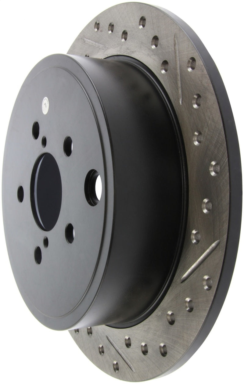 Rotor trasero izquierdo ranurado y perforado StopTech 08-10 Impreza WRX (Exc STi)/08-10 Impreza Coupe/Sedan