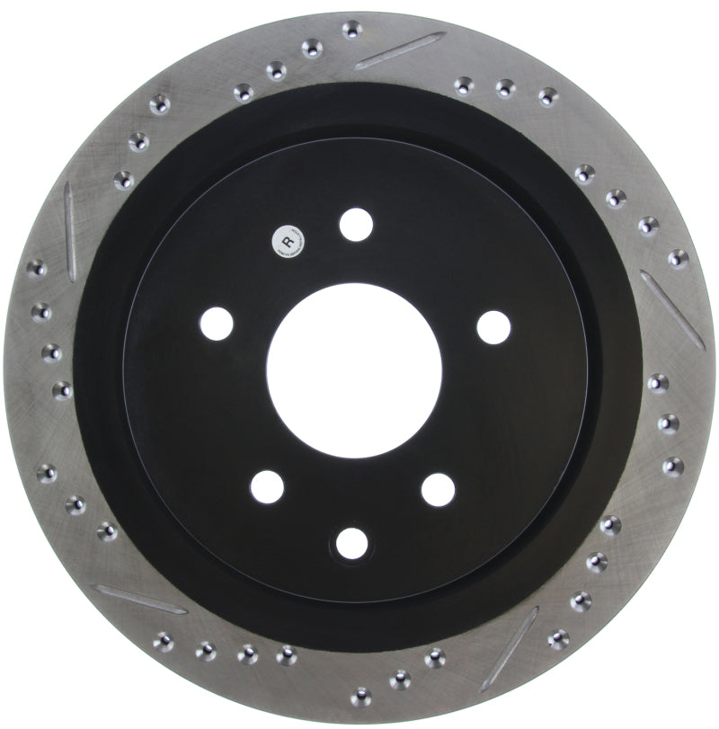 Rotor trasero derecho ranurado y perforado StopTech 06-07 350Z / 05-07 G35 / 06-07 G35X SportStop